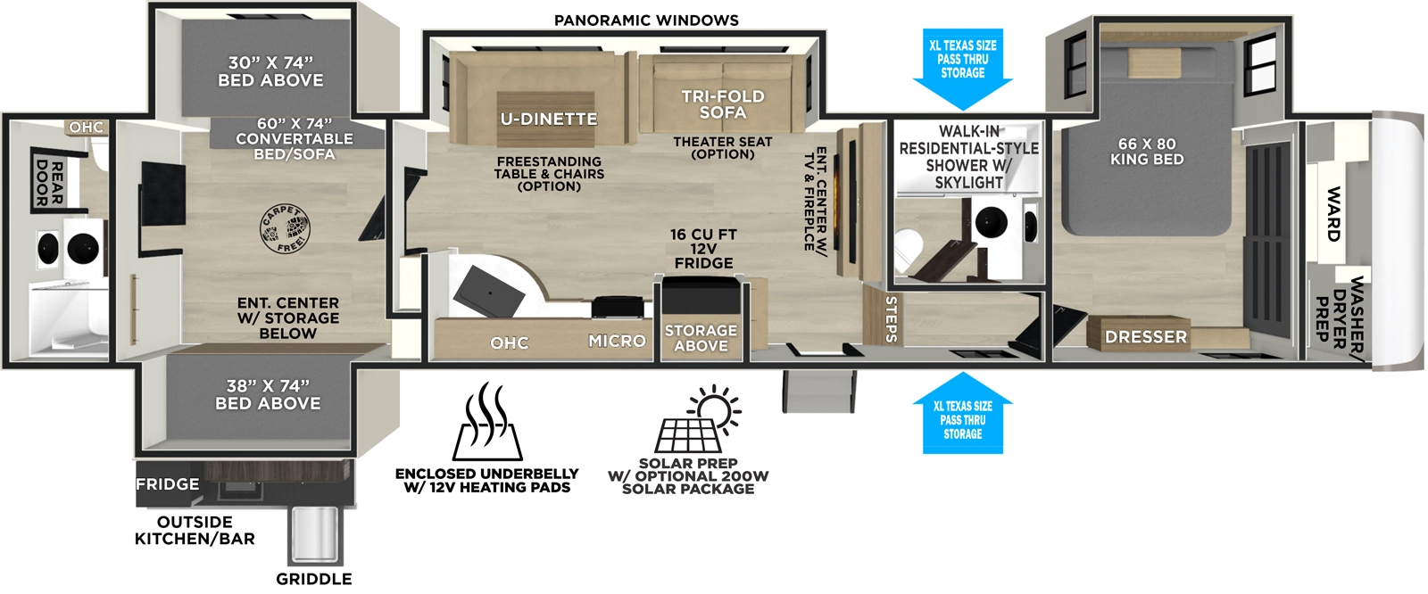 Heritage Glen Fifth Wheels 356QB Floorplan